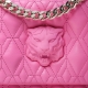 Mala Tiracolo Tiger Head Embossed Grande Rosa - Just Cavalli | Mala Tiracolo Tiger Head Embossed Grande Rosa | Misscath