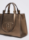 Mala Ombro Tote Rubino Bronze - Liu Jo | Mala Ombro Tote Rubino Bronze | Misscath