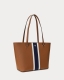 Mala Shopper Karly Média Castanha/Azul - Ralph Lauren | Mala Shopper Karly Média Castanha/Azul | Misscath