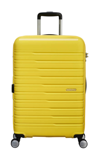 Mala de Viagem Média 67cm Expansível 4 Rodas Flashline Pop Amarelo-Limão