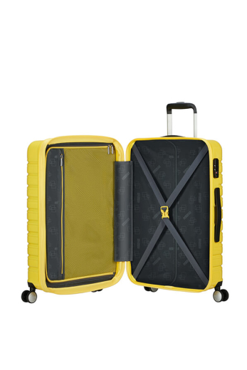 Mala de Viagem Média 67cm Expansível 4 Rodas Flashline Pop Amarelo-Limão