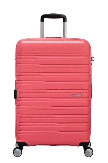 Mala de Viagem Média 67cm Expansível 4 Rodas Flashline Pop Rosa-Coral