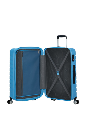 Mala de Viagem Média 67cm Expansível 4 Rodas Flashline Pop Azul-Celeste