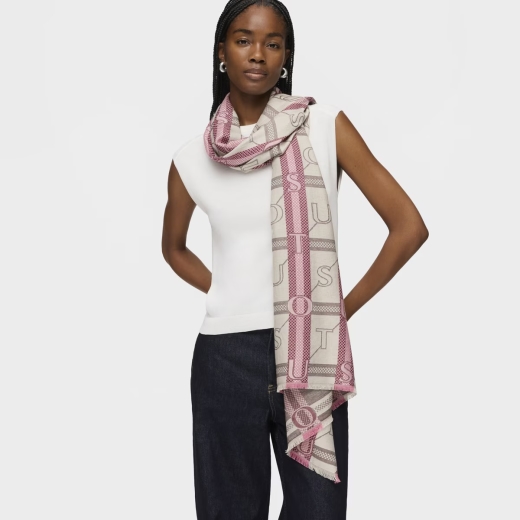 Foulard TOUS Legacy Jacquard bege e rosa