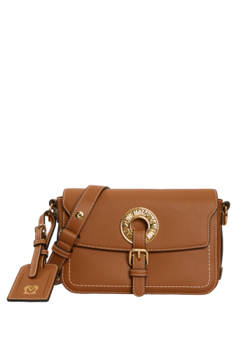 Mala Tiracolo Logo Eyelet Castanha