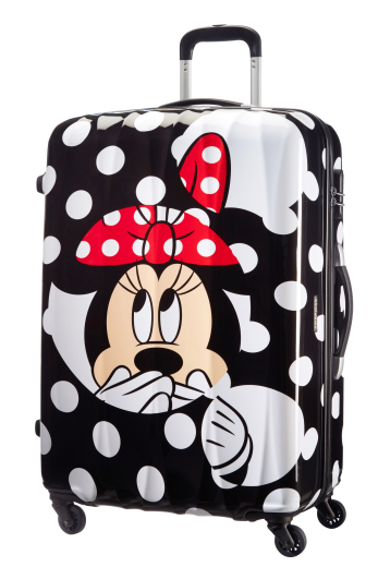 Mala de Viagem Grande 75cm c/ 4 Rodas Disney Legends Minnie Dots