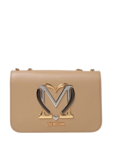 Mala Ombro Heart Plaque Creme - Love Moschino | Mala Ombro Heart Plaque Creme | Misscath