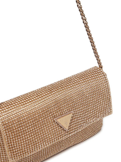 Mala Tiracolo/Clutch Zalina Dourada