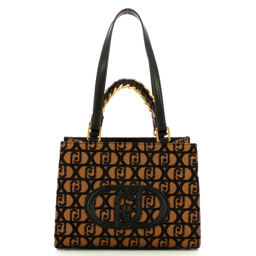 Mala Shopper Média Donna Jacquard Castanha