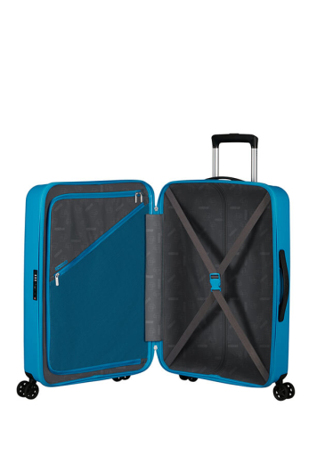 Mala de Viagem Média 68cm 4 Rodas Azul-Celeste