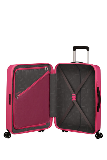 Mala de Viagem Média 68cm 4 Rodas Rosa Havaiano