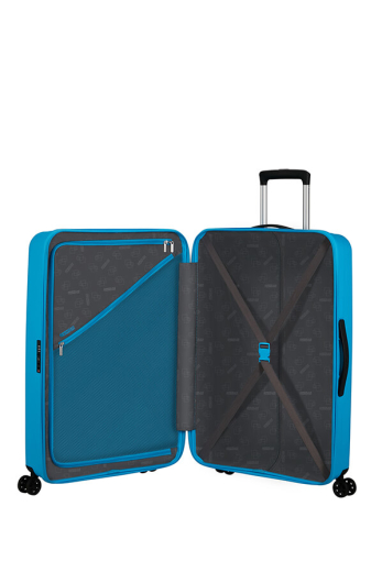 Mala de Viagem Grande 77cm 4 Rodas Azul-Celeste