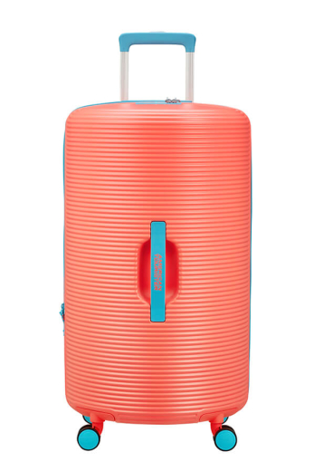 Mala de Viagem Grande 75cm Expansível 4 Rodas Coral/Azul - MISSCATH