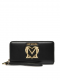 Carteira Grande Heart Plaque Preta - Love Moschino | Carteira Grande Heart Plaque Preta | Misscath