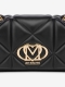 Mala Ombro Logo Plaque Quilted Preta - Love Moschino | Mala Ombro Logo Plaque Quilted Preta | MissCath