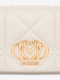 Mala Ombro Logo Plaque Quilted Bege - Love Moschino | Mala Ombro Logo Plaque Quilted Bege | MissCath