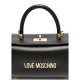 Mala de Mão Logo Plaque Preta - Love Moschino | Mala de Mão Logo Plaque Preta | MissCath