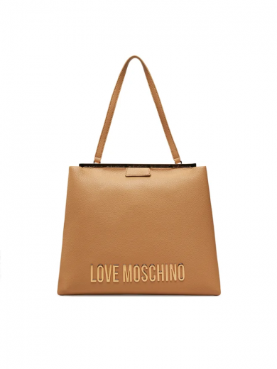 Mala Shopper/Ombro Lettering Logo Bege