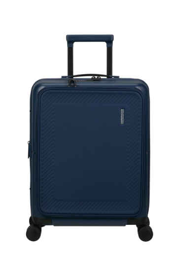 Mala de Cabine 55cm Expansível 4 Rodas com Bolso para Portátil 15.6 Azul Meia-Noite