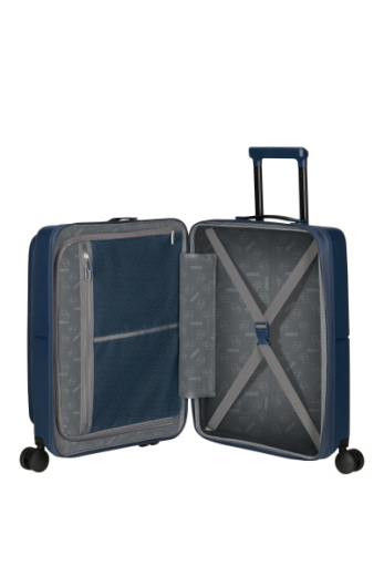 Mala de Cabine 55cm Expansível 4 Rodas com Bolso para Portátil 15.6 Azul Meia-Noite