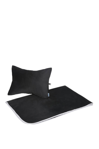 Kit de Conforto (Almofada + Cobertor) p/ Viagem Preto
