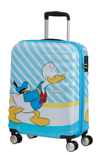 Mala de Cabine 55cm 4 Rodas Wavebreaker Disney Beijo do Donald Azul - Misscath | Mala de Cabine 55cm 4 Rodas Wavebreaker Disney Beijo do Donald Azul | American Tourister